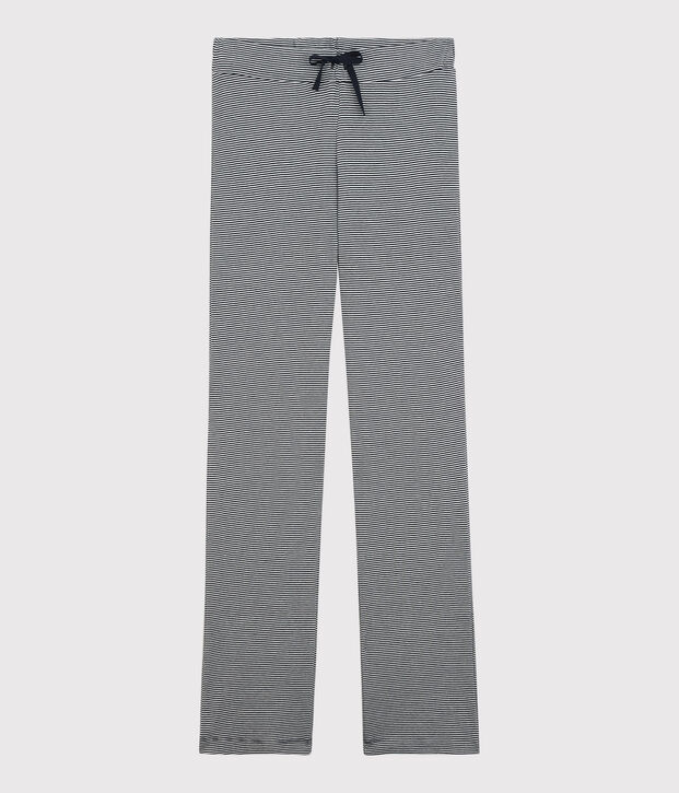 Pantal&oacute;n de algod&oacute;n ORG&Aacute;NICO de mujer azul/blanco