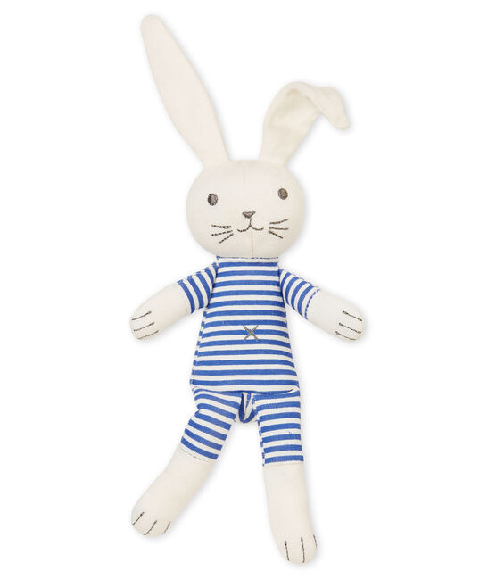 Dudú conejito sonajero para bebé unisex azul SMOKING/blanco MARSHMALLOW