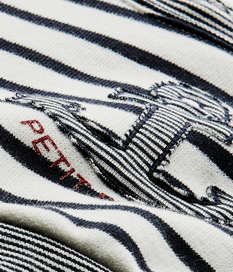 Sudadera beb&eacute; ni&ntilde;o con rayas marineras blanco/azul