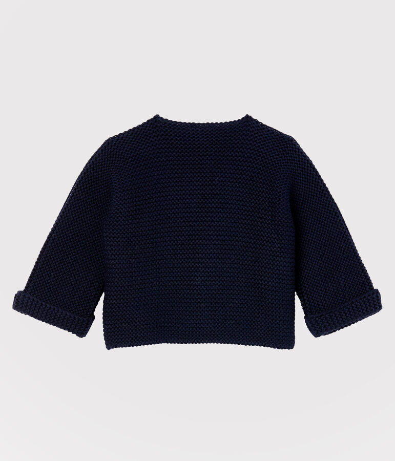 C&aacute;rdigan de punto de beb&eacute; de algod&oacute;n org&aacute;nico azul SMOKING