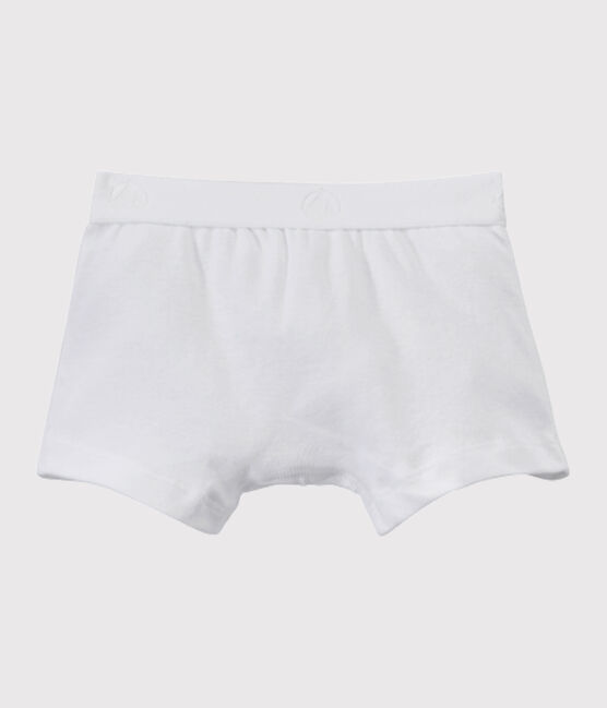 Bóxer liso para niño blanco ECUME