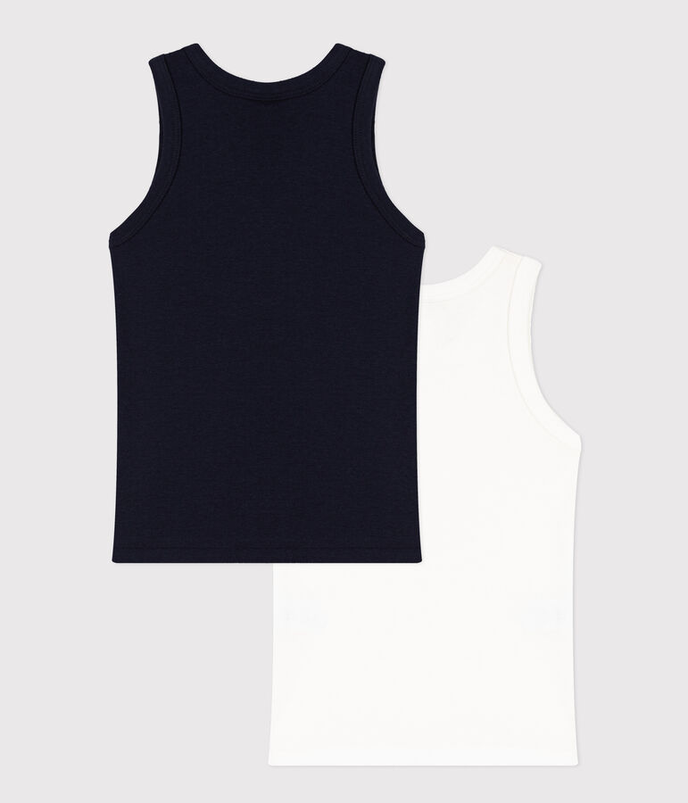 Juego de 2 camisetas de tirantes de algod&oacute;n para ni&ntilde;o multicolor