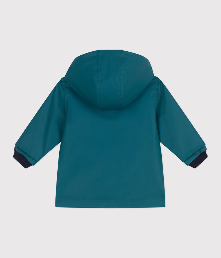 Chubasquero ic&oacute;nico de material hidr&oacute;fugo para beb&eacute; verde DRAGONFLY