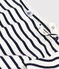 Camiseta de manga corta de algodón a rayas para niña blanco MARSHMALLOW/azul SMOKING