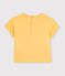 Camiseta lisa de algod&oacute;n de manga corta con estampado para beb&eacute; amarillo