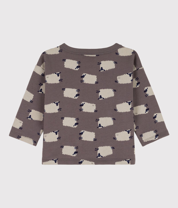 Sudadera de felpa con estampado de ovejas para beb&eacute; gris/multicolor