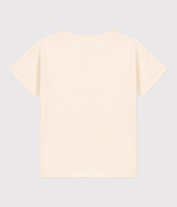 Camiseta de algod&oacute;n de manga corta para ni&ntilde;o crudo
