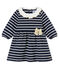Vestido marinero para bebé niña azul SMOKING/blanco MARSHMALLOW