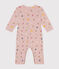 Pijama sin pies de algodón con estampado para bebé rosa SALINE/blanco MULTICO
