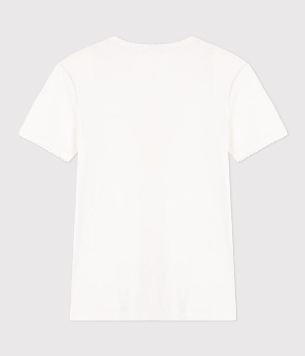 Camiseta L'ICONIQUE de algod&oacute;n de punto cocotte para mujer blanco