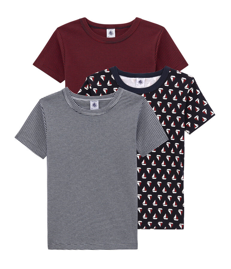 Pack de 3 camisetas de manga corta para ni&ntilde;o multicolor