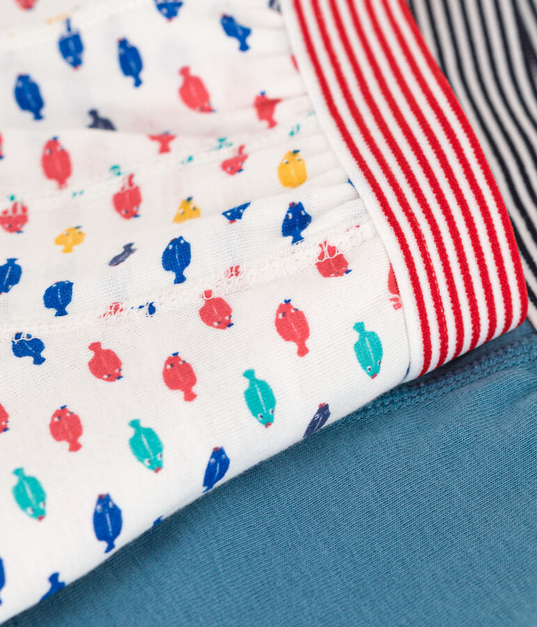 Juego de 2 b&oacute;xers de algod&oacute;n con animales marinos para ni&ntilde;o multicolor