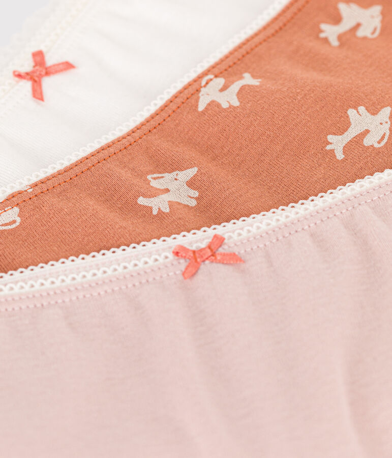 Juego de 3 culottes de algod&oacute;n para ni&ntilde;a multicolor