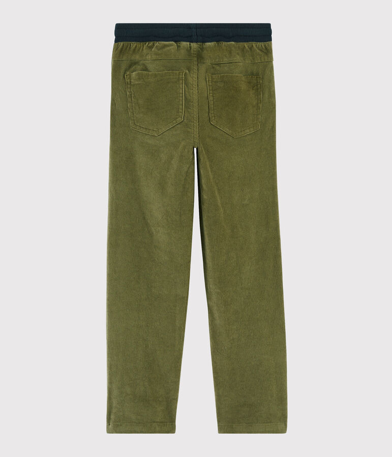 Pantal&oacute;n de terciopelo para ni&ntilde;o verde