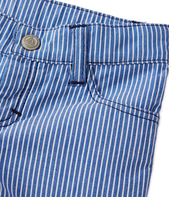 Pantalón de rayas para bebé niño azul SURF/blanco ECUME