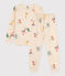Pijama fosforescente de muletón de niña/niño blanco AVALANCHE/ MULTICO