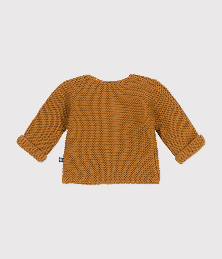 C&aacute;rdigan de punto bobo para beb&eacute; marron CUIVRE