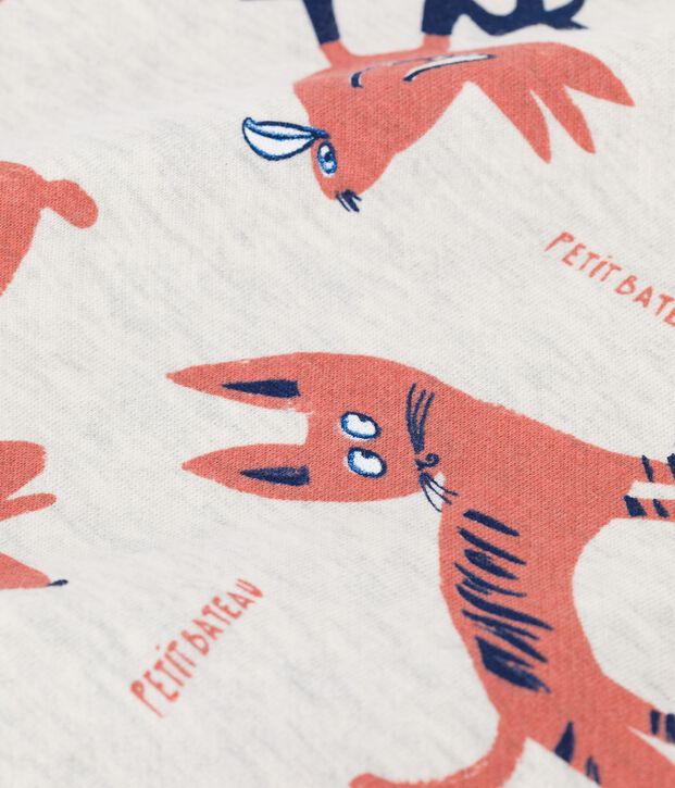 Sudadera de mulet&oacute;n infantil unisex beige/multicolor