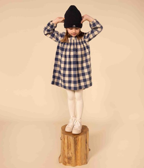Vestido de manga larga de franela de algodón a cuadros de niña INCOGNITO/ AVALANCHE