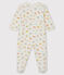 Pijama de muletón para bebé blanco MARSHMALLOW/blanco MULTICO