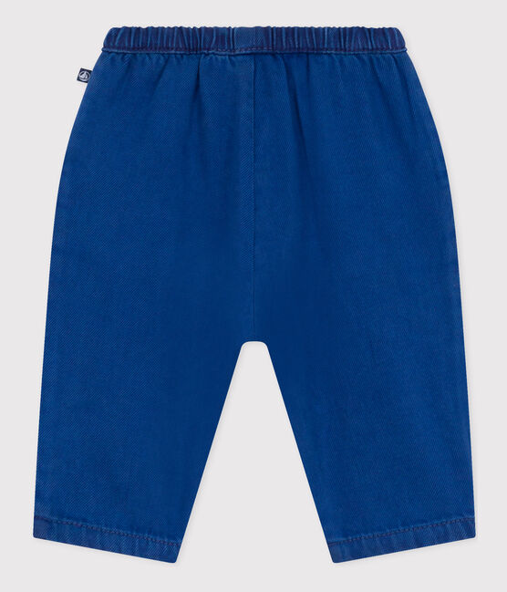 Pantalón de algodón lyocell para bebé azul INCOGNITO