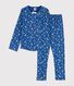 Pijama de punto para niña con estampado de copos de nieve