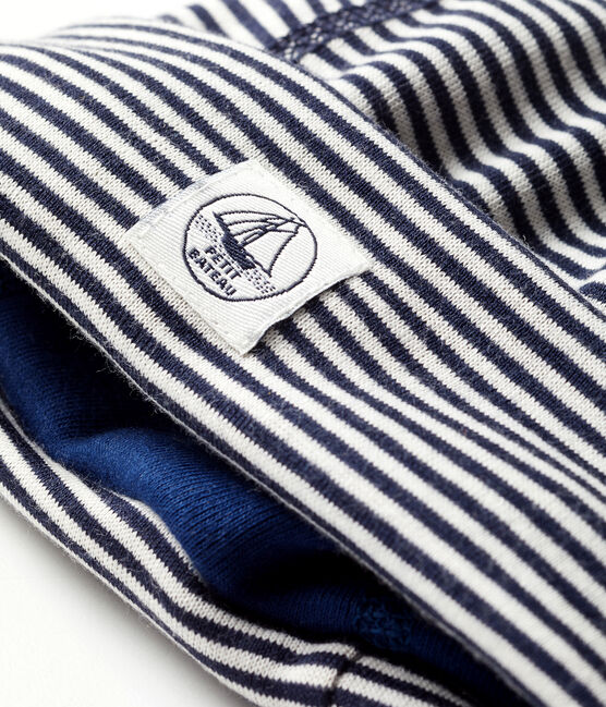 Gorro de nacimiento antiondas azul SMOKING/blanco ECUME