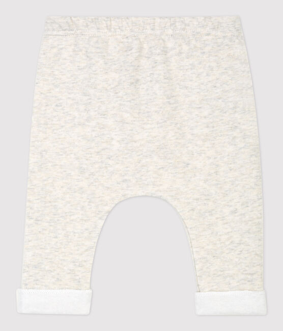 Pantalón de bebé gris de mezclilla de punto de jersey de algodón orgánico beige MONTELIMAR CHINE