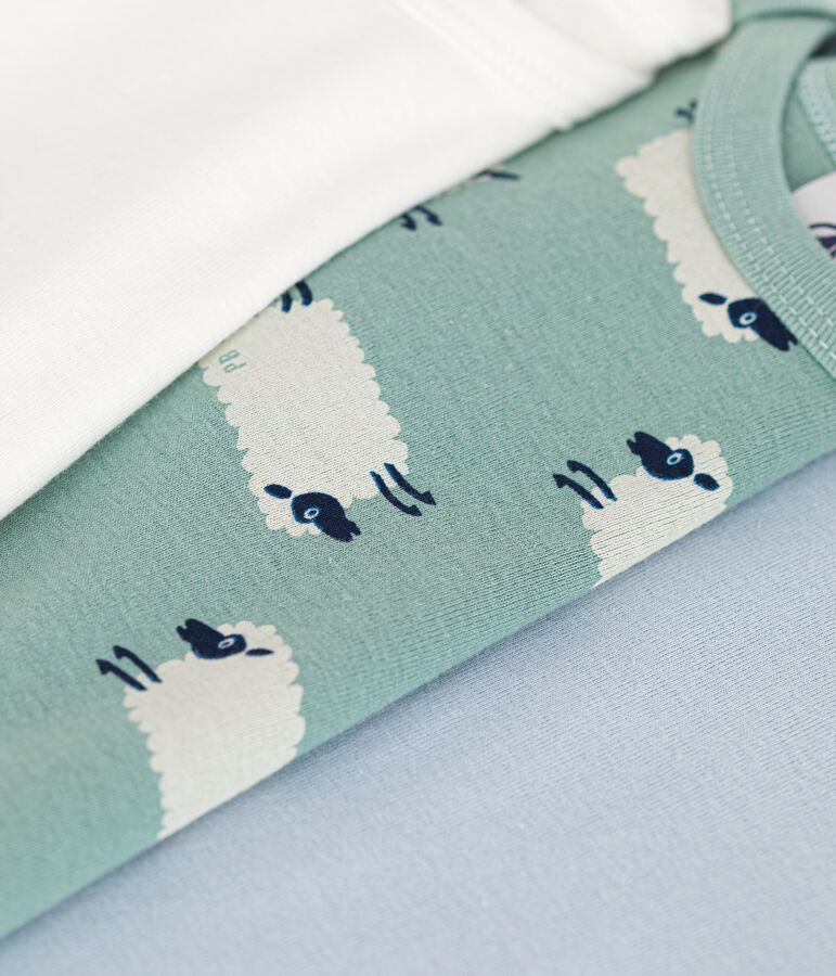 Juego de 3 bodis de algod&oacute;n de manga larga con estampado de ovejas para beb&eacute; variante 1