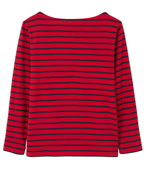 Camiseta unisex a rayas rojo/azul