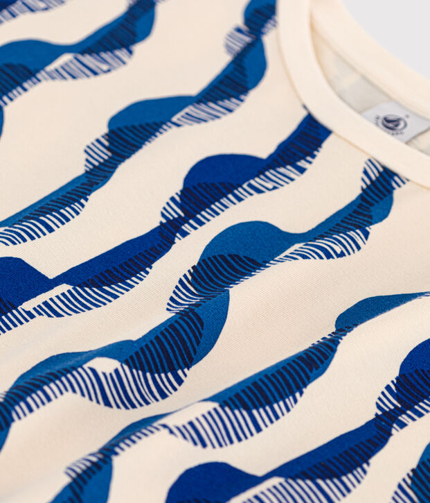 Camiseta LE BOXY estampada de algod&oacute;n para mujer crudo/multicolor