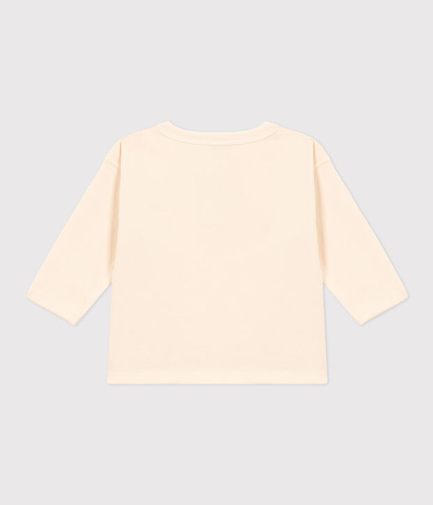 Camiseta de manga larga de jersey para beb&eacute; crudo