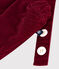 Shorts de pana lisa con tirantes para bebé AMARANTE