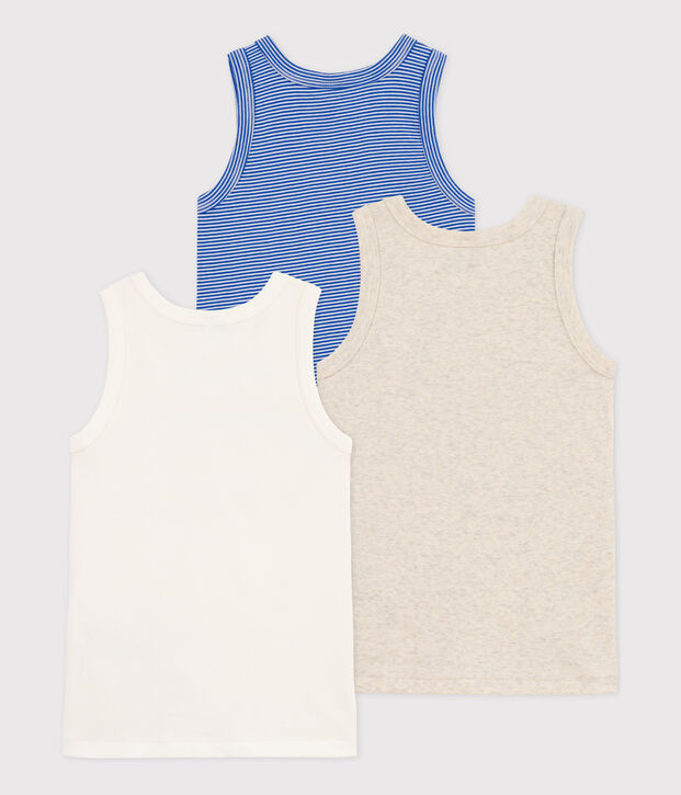 Juego de 3 camisetas de tirantes Petit Bateau de algod&oacute;n para ni&ntilde;o multicolor