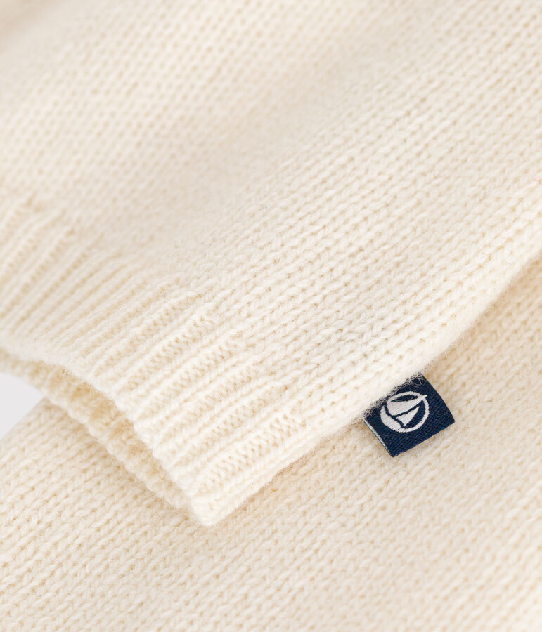 C&aacute;rdigan con cuello isabelino de punto tricotado con lana crudo AVALANCHE