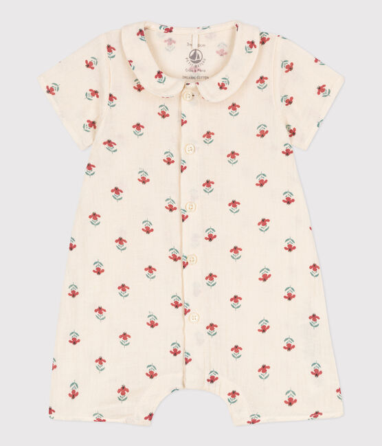 Mono estampado de gasa de algodón para bebé blanco AVALANCHE/ MULTICO