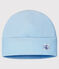 Gorro de recién nacido de terciopelo para bebé de algodón orgánico azul TOUDOU