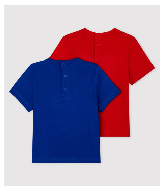 Lote de 2 camisetas de canalé de bebé niño variante 1
