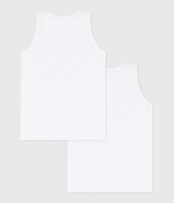 Lote de 2 camisetas de tirantes blancas de niño variante 1
