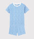 Pijama corto con estampado de plátanos de algodón de niño/niña