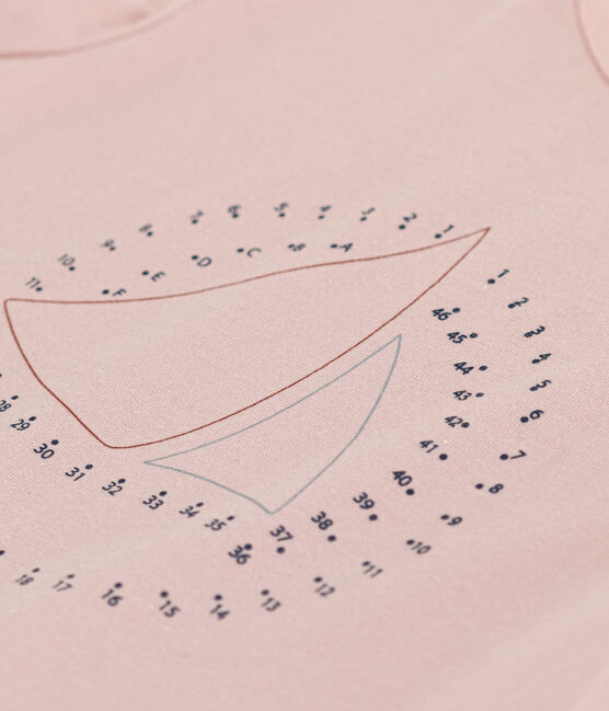 Camiseta de punto ligero para niña rosa SALINE