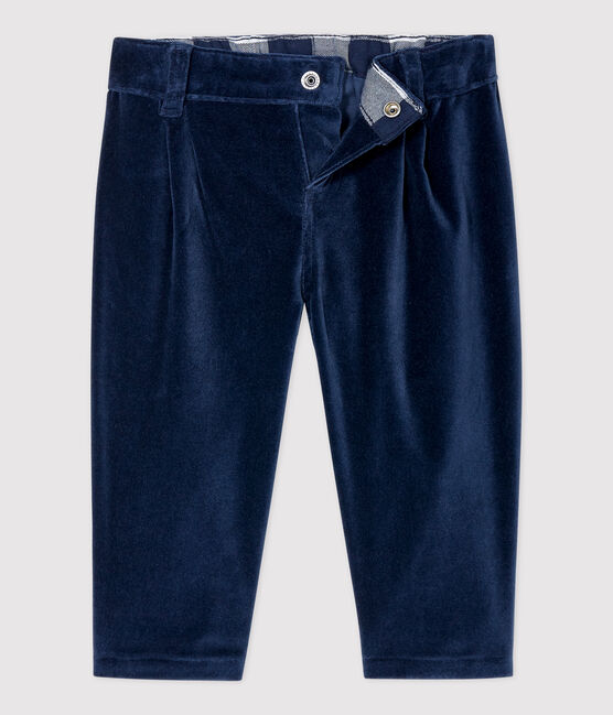 Pantalón de terciopelo de bebé. azul SMOKING
