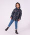 Chubasquero infantil con estampado de corazones azul/multicolor