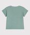 Camiseta lisa de manga corta de algodón para bebé verde PAUL