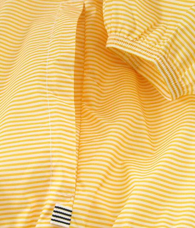 Cortavientos corto unisex amarillo/blanco