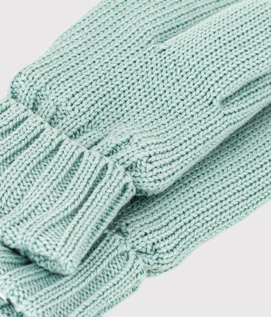 Manoplas de punto con forro de tejido polar de niño/niña verde PAUL