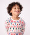 Pijama infantil de felpa con estampado de Navidad crudo/multicolor