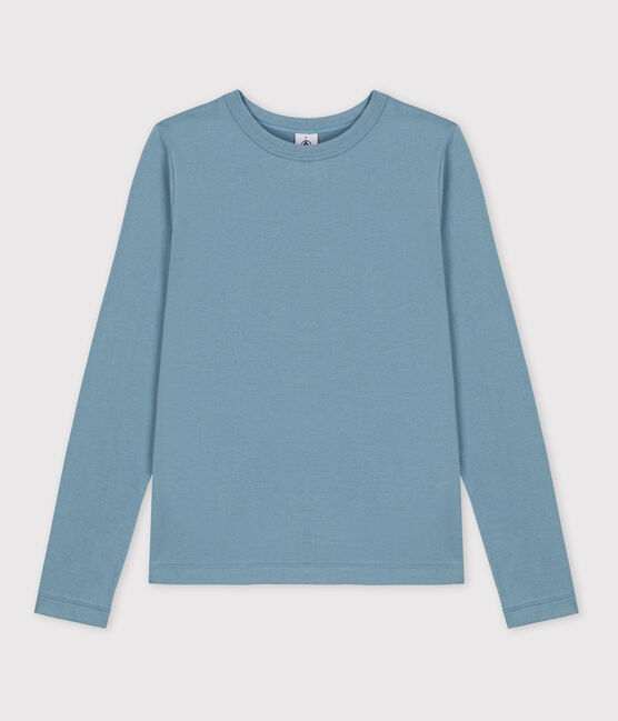 Camiseta de algodón L'ICONIQUE abrigada con cuello redondo para mujer azul ROVER
