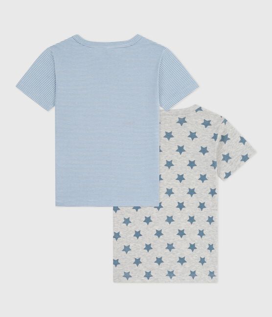 Juego de camisetas infantiles de algodón de manga corta con estampado de estrellas variante 1