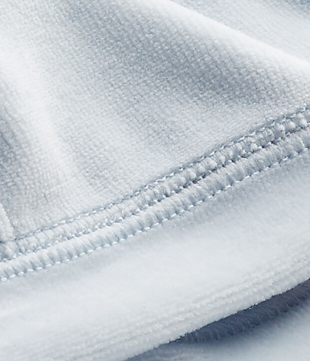 Gorro de nacimiento en terciopelo para beb&eacute; unisex azul